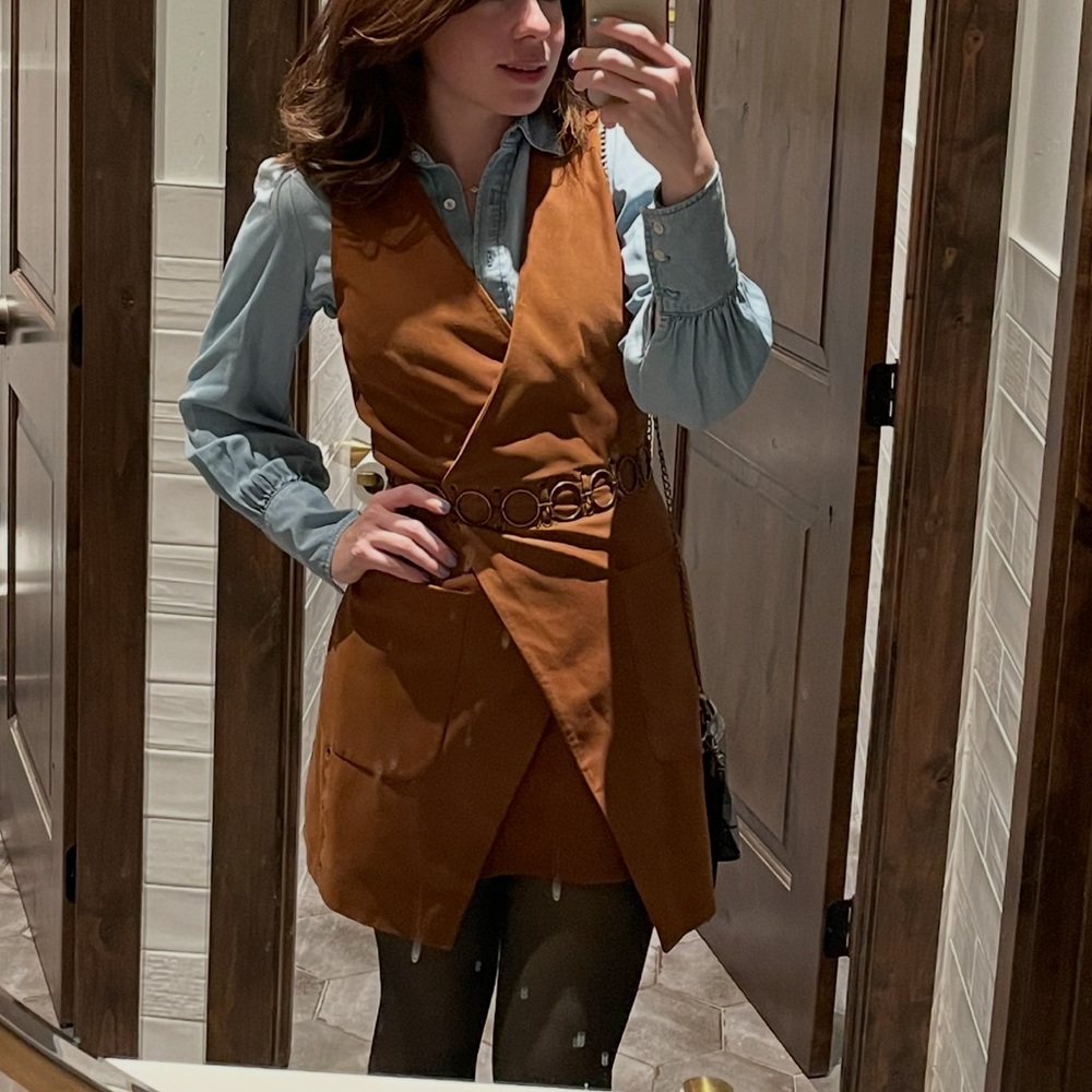 Ramy Brook Suede (real leather) dress 6 ring embellished